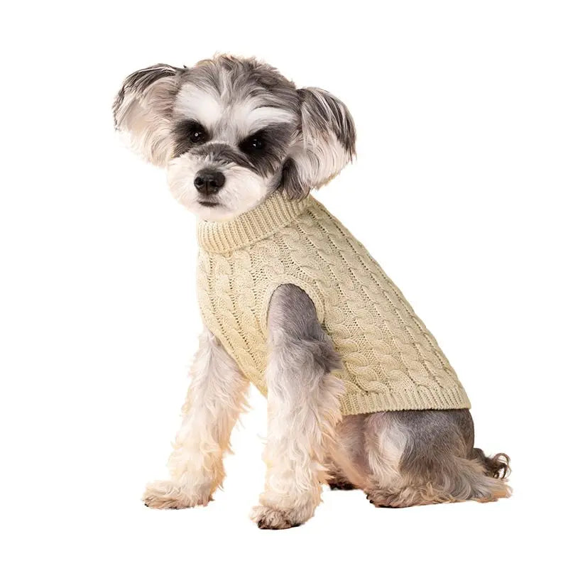 Warm Dog Sweater For Small Medium Dogs Cats Soft Cozy Puppy Clothes Turtleneck Schnauzer Chihuahua Yorkies Coat Pet Costume