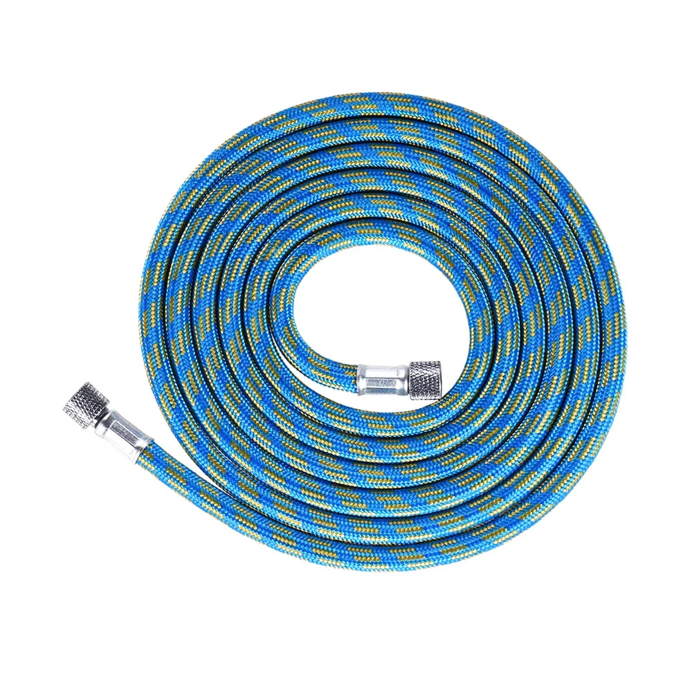 Professional Nylon Braided Airbrush Hose with Standard 1/8"*1.8m(5.9ft) Size Fitting on One End and a 1/8in For Air Brush