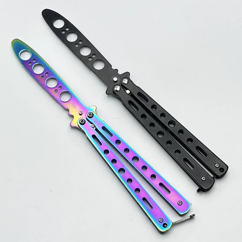 3rd Generation L2 Portable Practice Butterfly Knife GSGO Knives Stainless Steel Folding Knife Outdoor Sports Training Tools