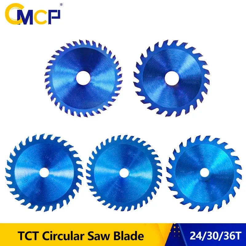 CMCP 85mm Saw Blade For Wood 24/30/36T Nano Blue Coated Mini Circular Saw Blade 85x10/15mm Carbide Cutting Disc TCT Saw Blade