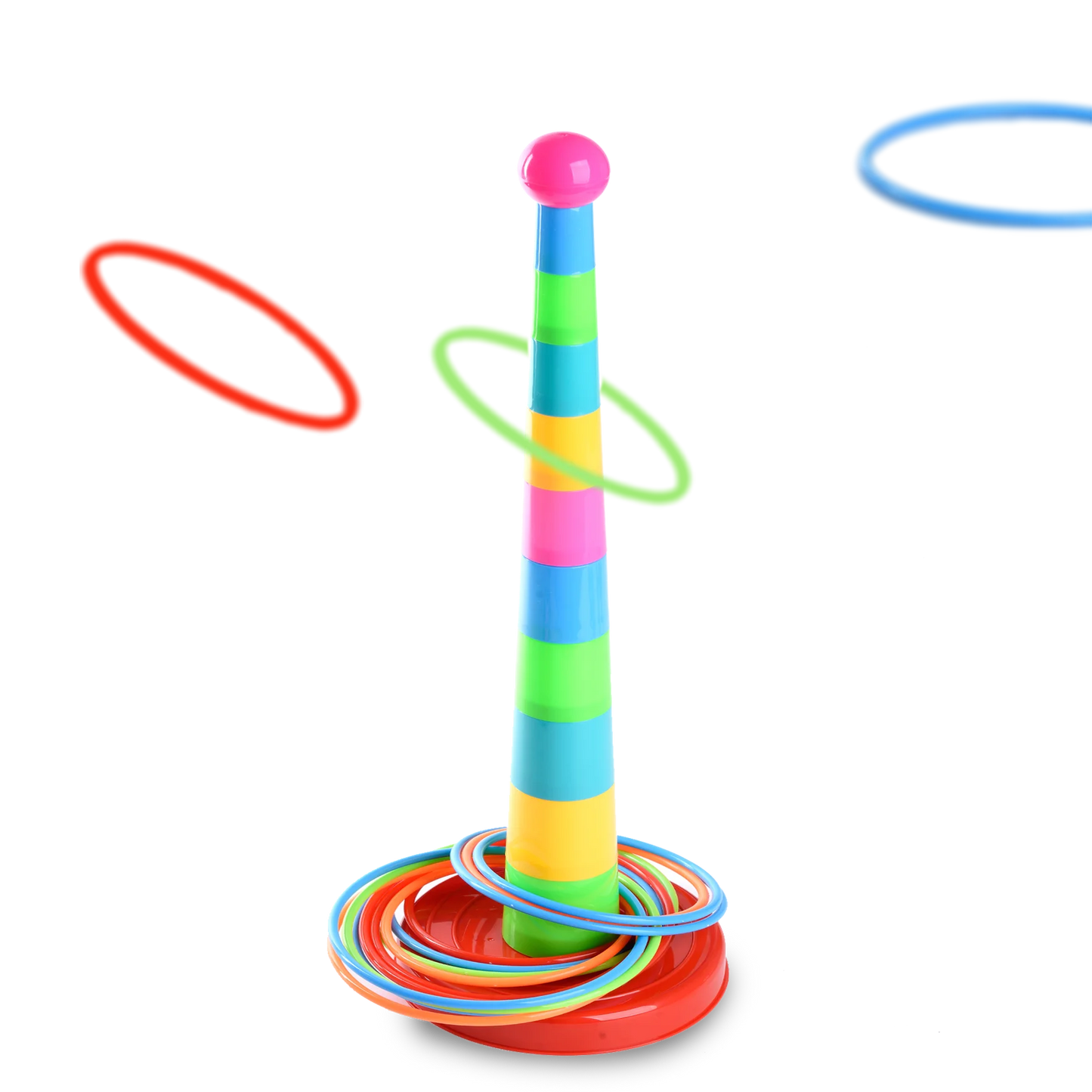 10 layers Children Throw Circle Game Ferrule Stacked Toys Fun Indoor Outdoor Parent-Child Interactive Early Education Gift