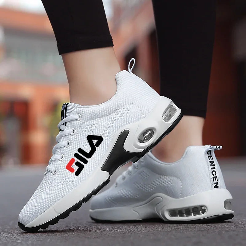 New Running Shoes Ladies Breathable Sneakers Summer Light Mesh Air Cushion Women's Sports Shoes Outdoor Lace Up Training Shoes