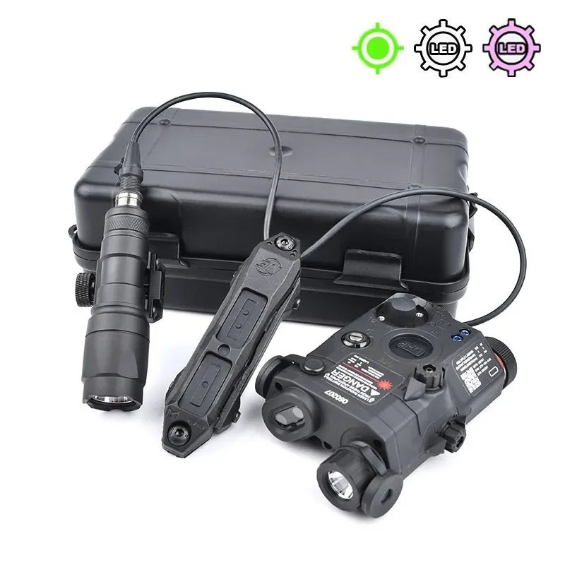 WADSN Airsoft PEQ 15 equipments Red Green Blue Powerful Laser Dot IR Indicator Surefir M600 M600C Flashlight Dual Control Switc