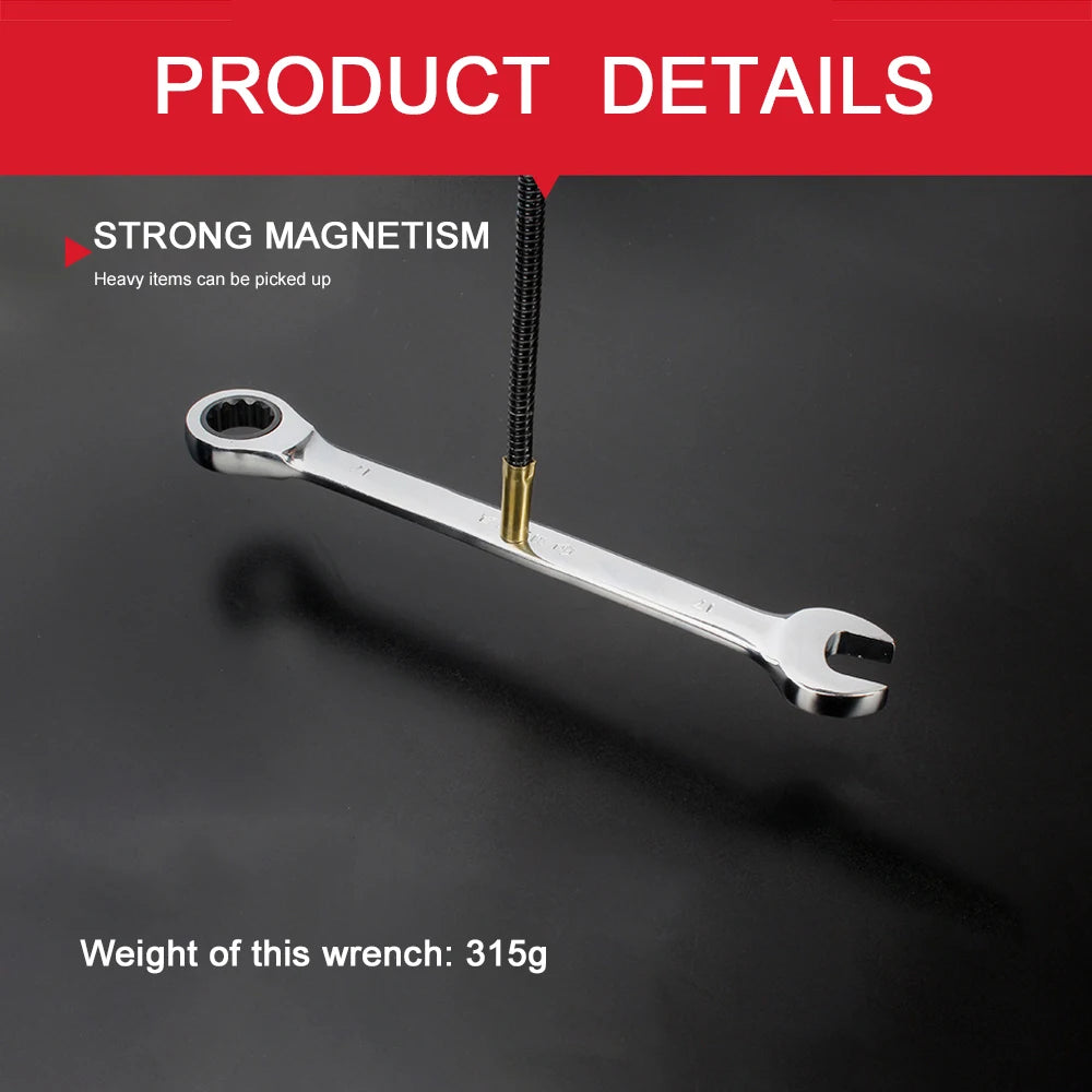 56cm Flexible Magnetic Pickup Tool Magnet Garage Tool Repair Pick Up Handle Bendable Metal Grabbe for HardwareTool