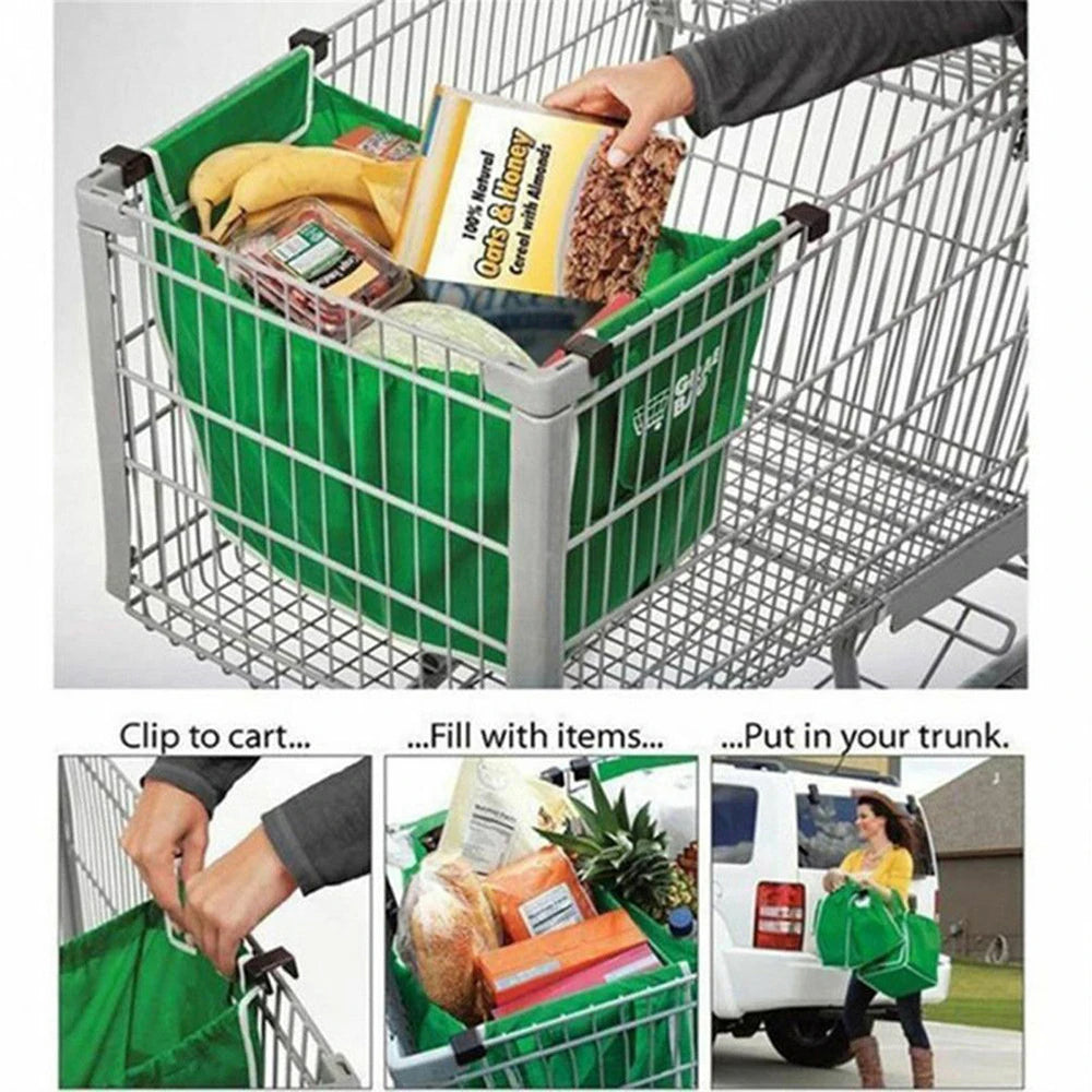 Supermarket Shopping Bag Eco Friendly Trolley Tote Thicken Cart Bags Large Capacity Handbags Foldable Reusable Women Cart Bag