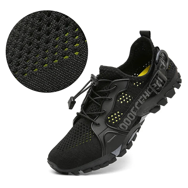 Men's Shoes Summer Breathable Mesh Outdoor Non-slip Light Walking Casual Trekking Sneakers Beach Wading Shoes Unisex Women