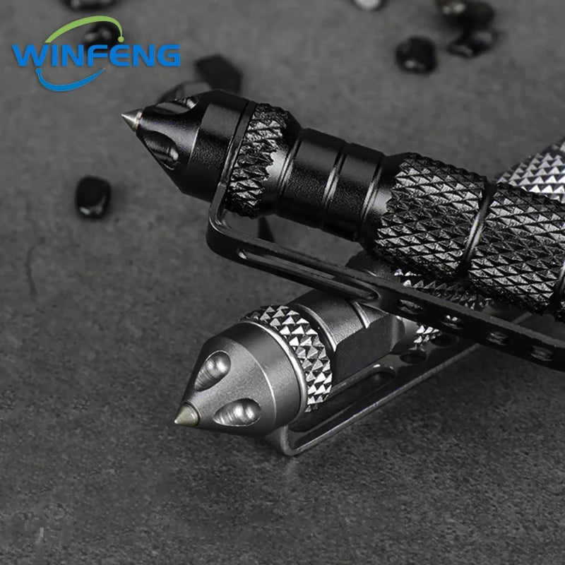 Outdoor Survival Tactical Pen Self Defense Weapons Emergency Hammer Portable Aluminium Self Defense Personal Security Tool