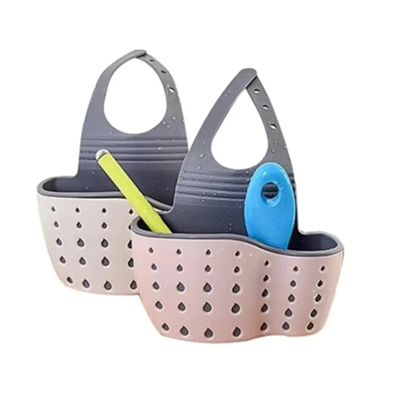 Useful Suction Cup Kitchen Sponge Drain Holder PP rubber Toilet Soap Shelf Organizer Sponge Storage Rack Basket Wash Cloth Tools