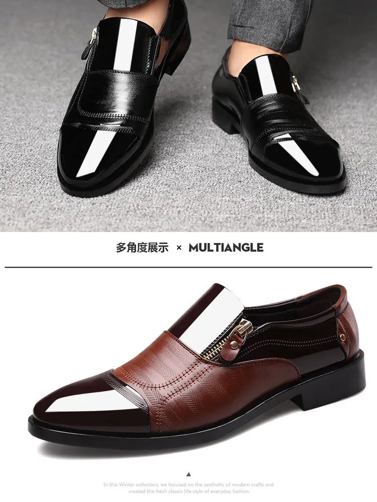 Zapatos Para Hombre Men Social Shoe Luxury Men Dress Leather Shoe Fashion Flat Men Shoe Italian Business Casual Shoes Loafer