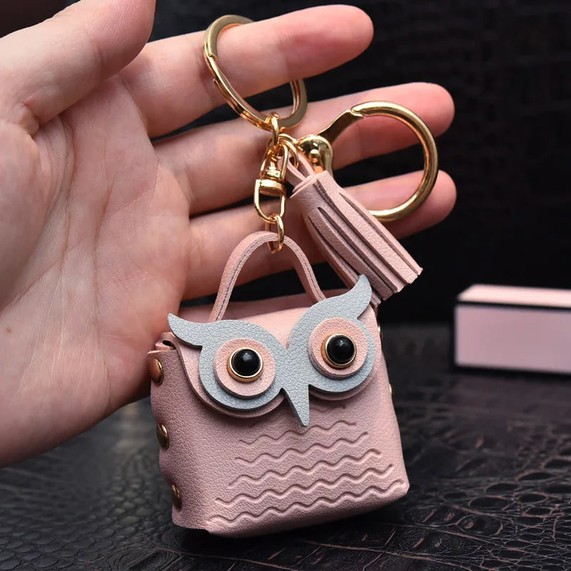 2023 Cute Owl MINI Bag Women PU Leather Coin Purses Fashion Jewelery Handbag Girls Coin Card Holder For Kids Purses Keychain