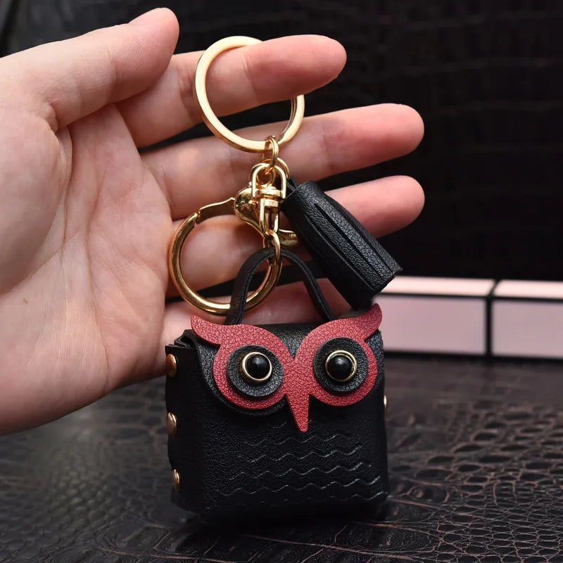 2023 Cute Owl MINI Bag Women PU Leather Coin Purses Fashion Jewelery Handbag Girls Coin Card Holder For Kids Purses Keychain