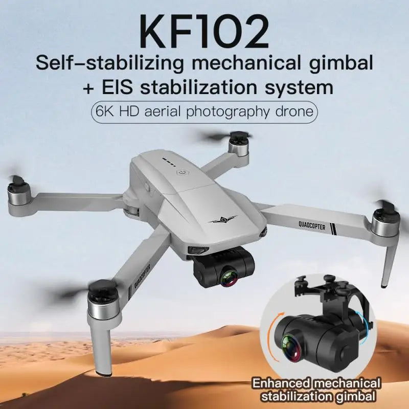 2023 New KF102GPS 4K Drone Professional Dual Camera 2.4G Frequency Anti-Shake Foldable Quadcopter GPS Navigation RC Airplanes