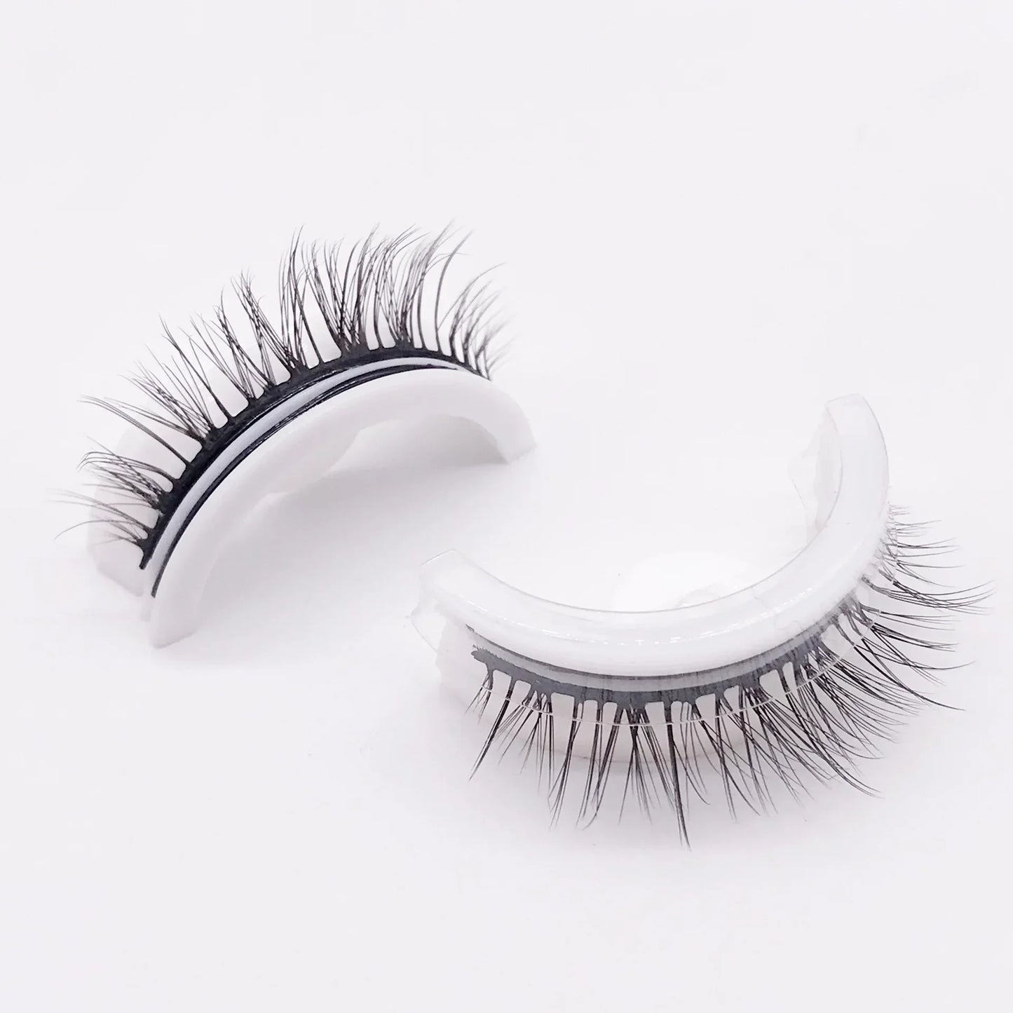 1Pair Reusable Self-adhesive False Eyelashes 3D Mink Lashes Glue-free Eyelash Extension 3 Seconds to Wear No Glue Needed Lashes