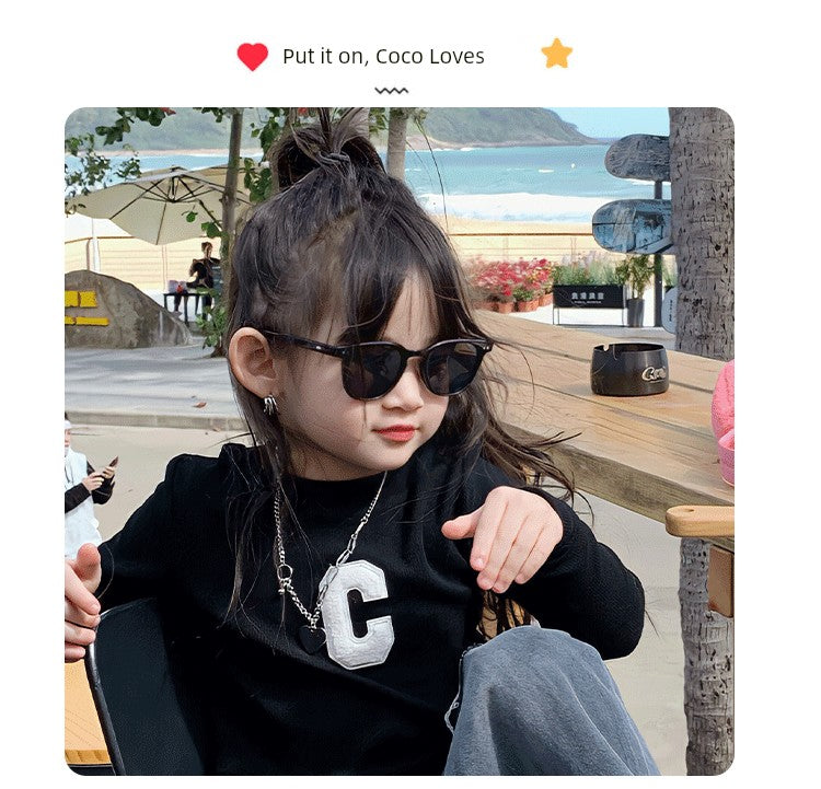 UV Protection Black Boys Baby Girls Sunglasses