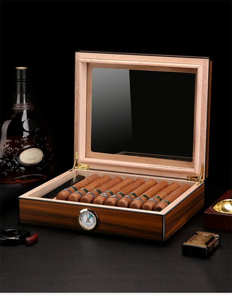 Professional Cases Cigar Humidor for Cigars Box Cigar Travel Humidors Accessories Tenbox Portable Humidifier Lighters Smoking