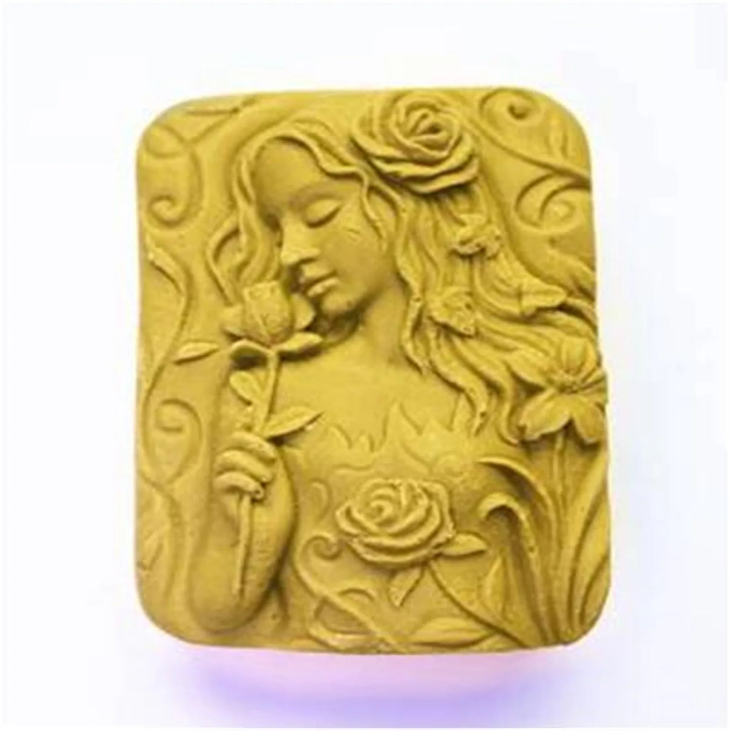 Flower Girl Soap Mold Fairy Handmade Soap Silicone Mold Craft Soap Candle Making Mould Kitchen DIY Fondant Cake Mould