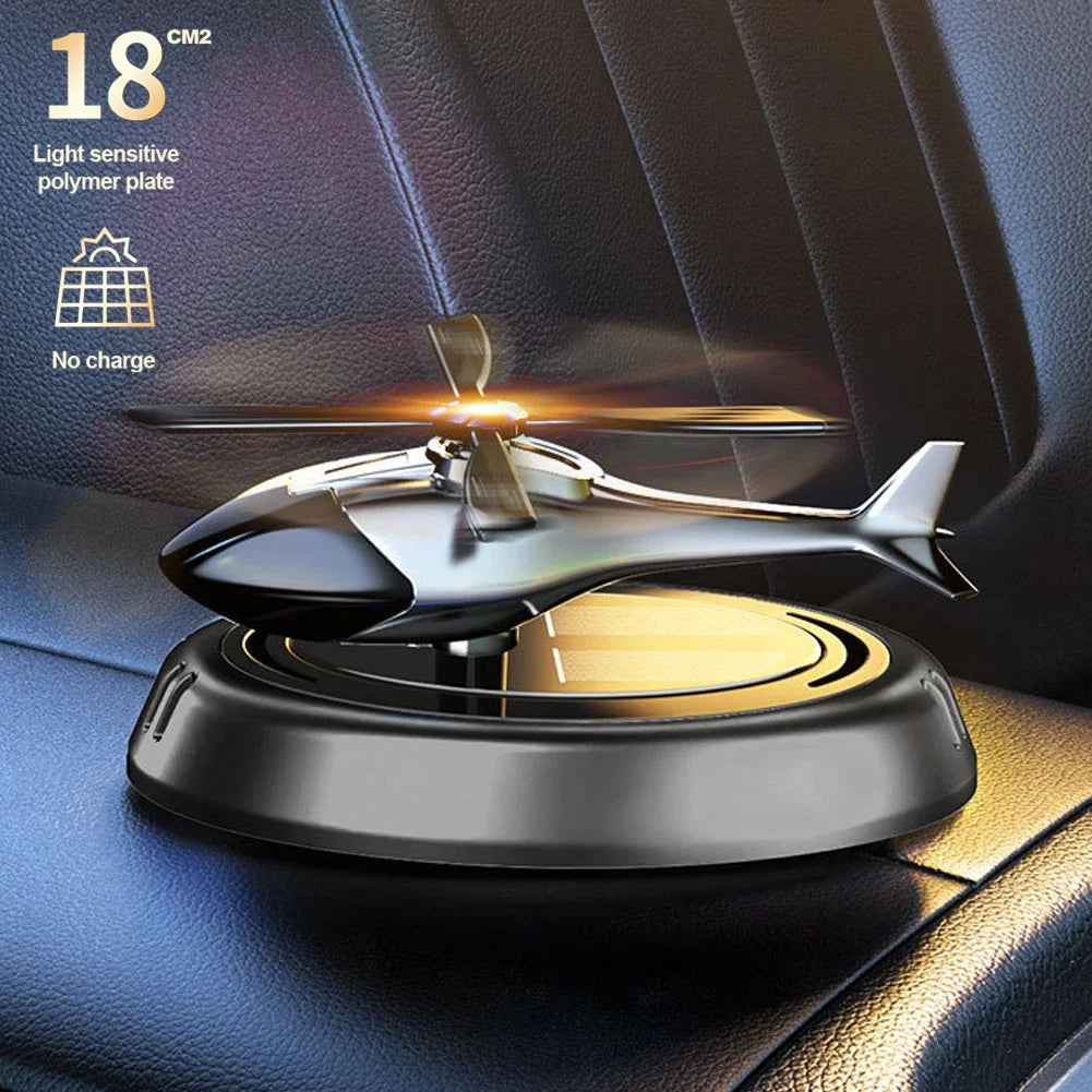 Solar Car Fragrance Helicopter Car Air Freshener ornaments Decor Interior Decoration Solar Rotating Aroma Diffuser for Office