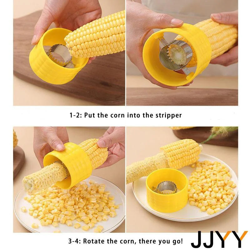 JJYY  Corn Cob Peeler Stripper Cutter Splitter Remover Thresher Stonego Kitchen Salad Tool