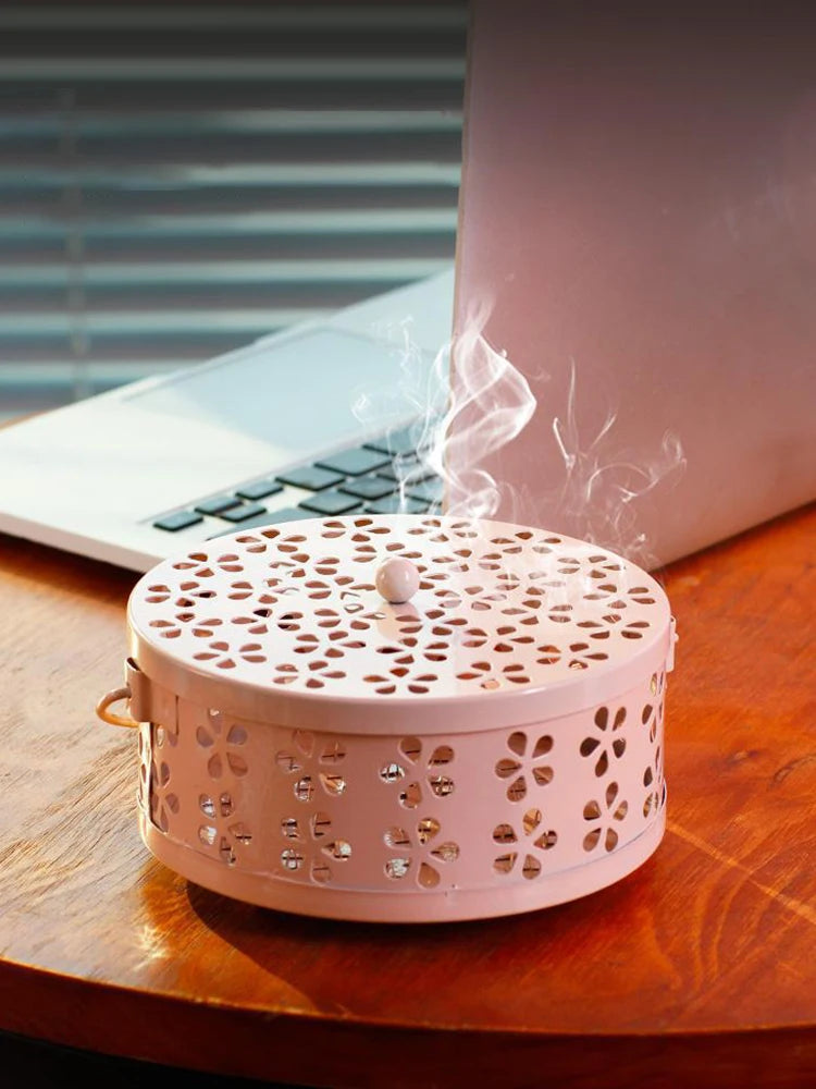 Portable Mosquito Coil Tray Holder Home Insect Repellent Anti-fire Sandalwood Incense Burner Box Anti-Mosquito Supplies