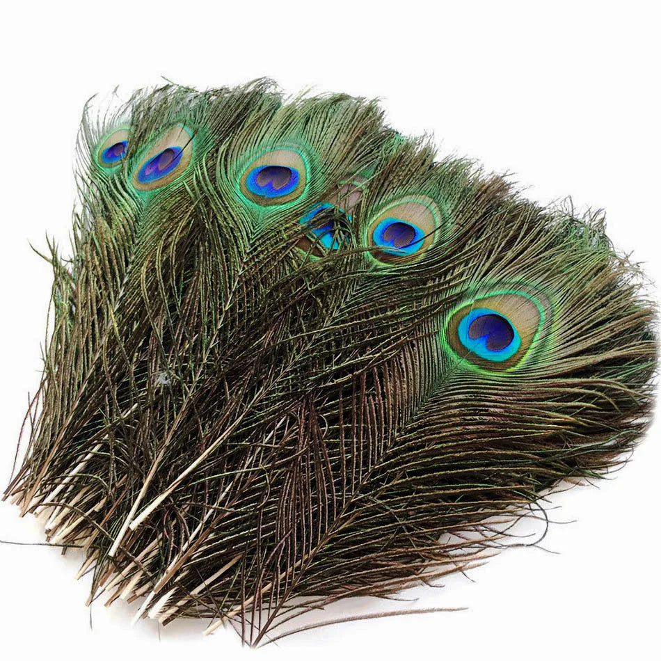 10/20Pcs/Lot Natural Peacock Feathers Wedding Jewelry Making Feathers Party Christmas Crafts DIY Plumas Decoration 25-30cm