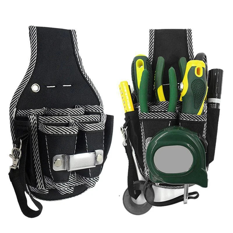 Tool Bag Multifunctional Nylon Fabric Tool Belt Screwdriver Kit Holder Tool Bag Pocket Pouch Bag Electrician Waist Pocket Case