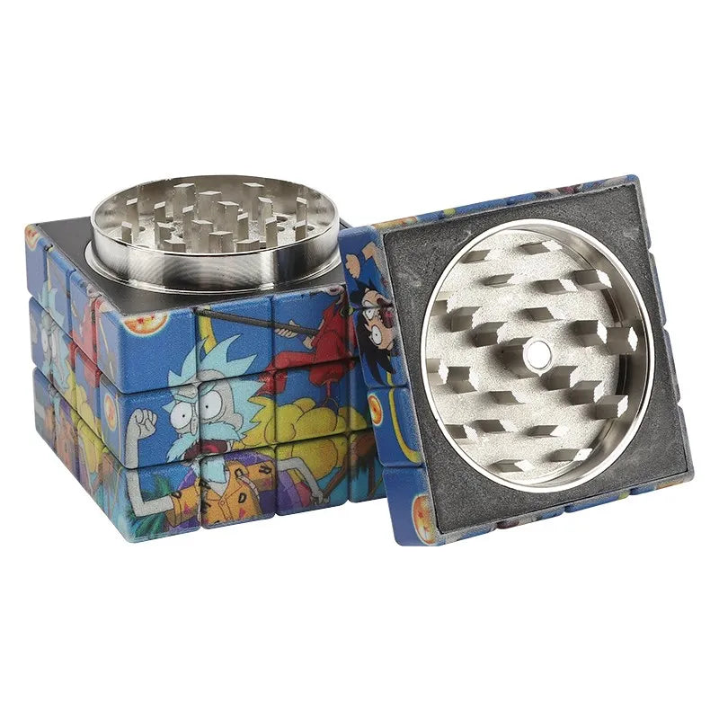 4-Layer Metal Herbal Smoke Grinder Tobacco Pipe Smoking  Accessories Gadget Crusher 58mm 