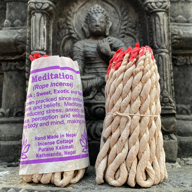 40pcs Yoga Aromatherapy Himalayan Rope Fragrance Handmade Traditional Rope Fragrance Sage And Sabba with Patchouli And Cedar