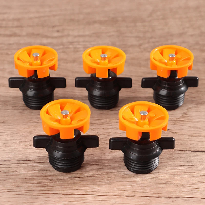 1/5PCS 1/2" Male Thread Automatic Rotation 360 Degree Watering Nozzle Sprinkler Garden Park Lawn Flower Vegetable Irrigation