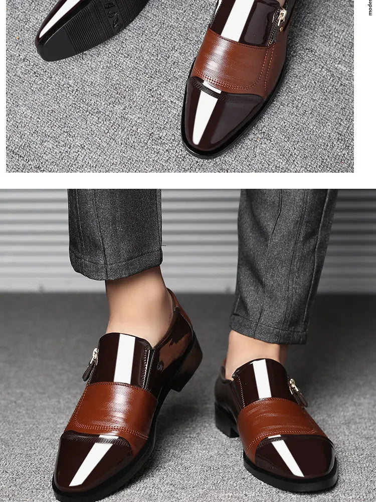 Zapatos Para Hombre Men Social Shoe Luxury Men Dress Leather Shoe Fashion Flat Men Shoe Italian Business Casual Shoes Loafer