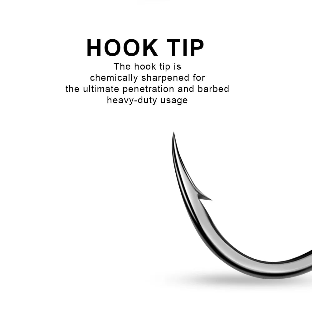 Single Fishing Hooks 100pcs Sea Tackle Flat Fishhooks Carp Brabed Fish Hook Lures Auxiliary Hook Fishing  Accessories 3#-15#