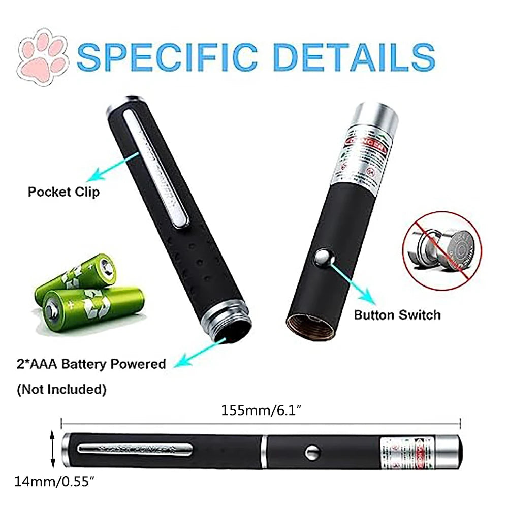 Laser Pointer 4mw High Pointer Laser Meter Pet Cat Toy Light Sight Cat Toy Torch Office Lnteractive Laser Pen