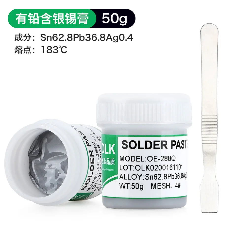 50g Solder Paste Low Temperture For Iphone Repair Smd Pcb Ic Led Bga Flux For Soldering Welding Paste In Mud Cpu