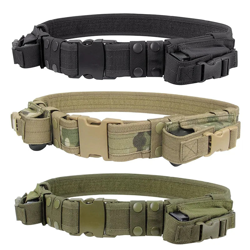 Hunting Equipment System Tactical Men Belt Waist Support Security Military Combat Duty Utility Belt with Magazine Pouches