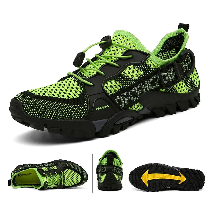 Men's Shoes Summer Breathable Mesh Outdoor Non-slip Light Walking Casual Trekking Sneakers Beach Wading Shoes Unisex Women