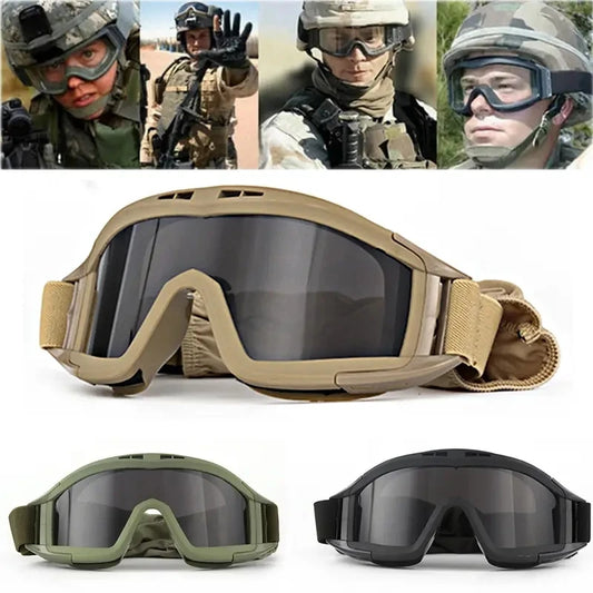 Tactical Bulletproof Goggles, Desert Locust Outdoor Goggles, Military Fans, CS Shock Resistant Sports, Off-Road