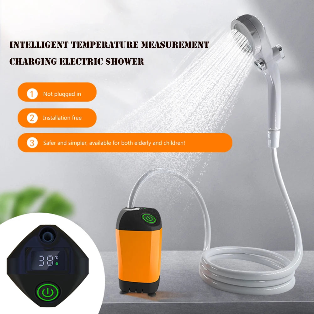 Electric Shower Pump 4800mAh IPX7 Waterproof Easy To Use for Backpacking Travel Beach Pet Portable Camping Shower Pump