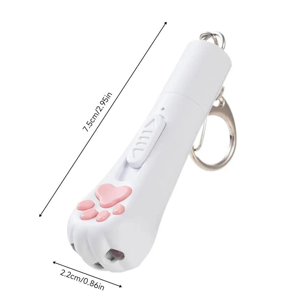 Laser Cat Teaser with Keychain USB Charging Pet Projector Pen Interactive Training Toy Pet Supplies