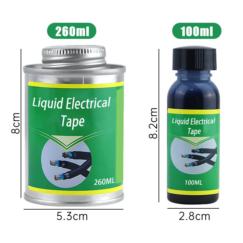 100/260ml Liquid Electrical Tape Insulating Tape Rubber Electrical Wire Cable Coat Fix Line Glue Liquid Insulation Paste Sealant