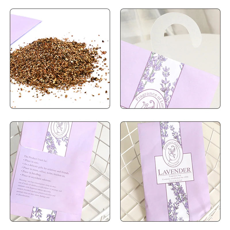 1/2/3/5pcs Wardrobe Scented Sachet Closet Fragrance Sachet Car Air Freshener Smell Sachet Hanging Decor Perfume Lavender Jasmine