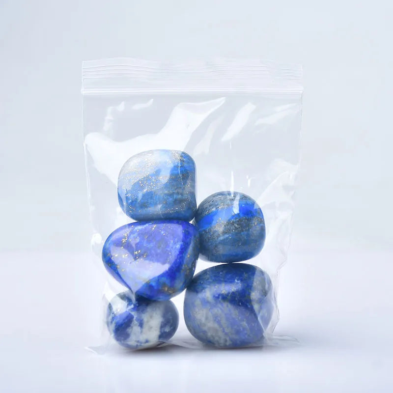 Natural Lapis Lazuli Tumbled Stones for Wicca Reiki Healing Crystals Polished Energy Chakra Stone Ornament