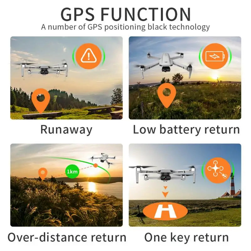 2023 New KF102GPS 4K Drone Professional Dual Camera 2.4G Frequency Anti-Shake Foldable Quadcopter GPS Navigation RC Airplanes