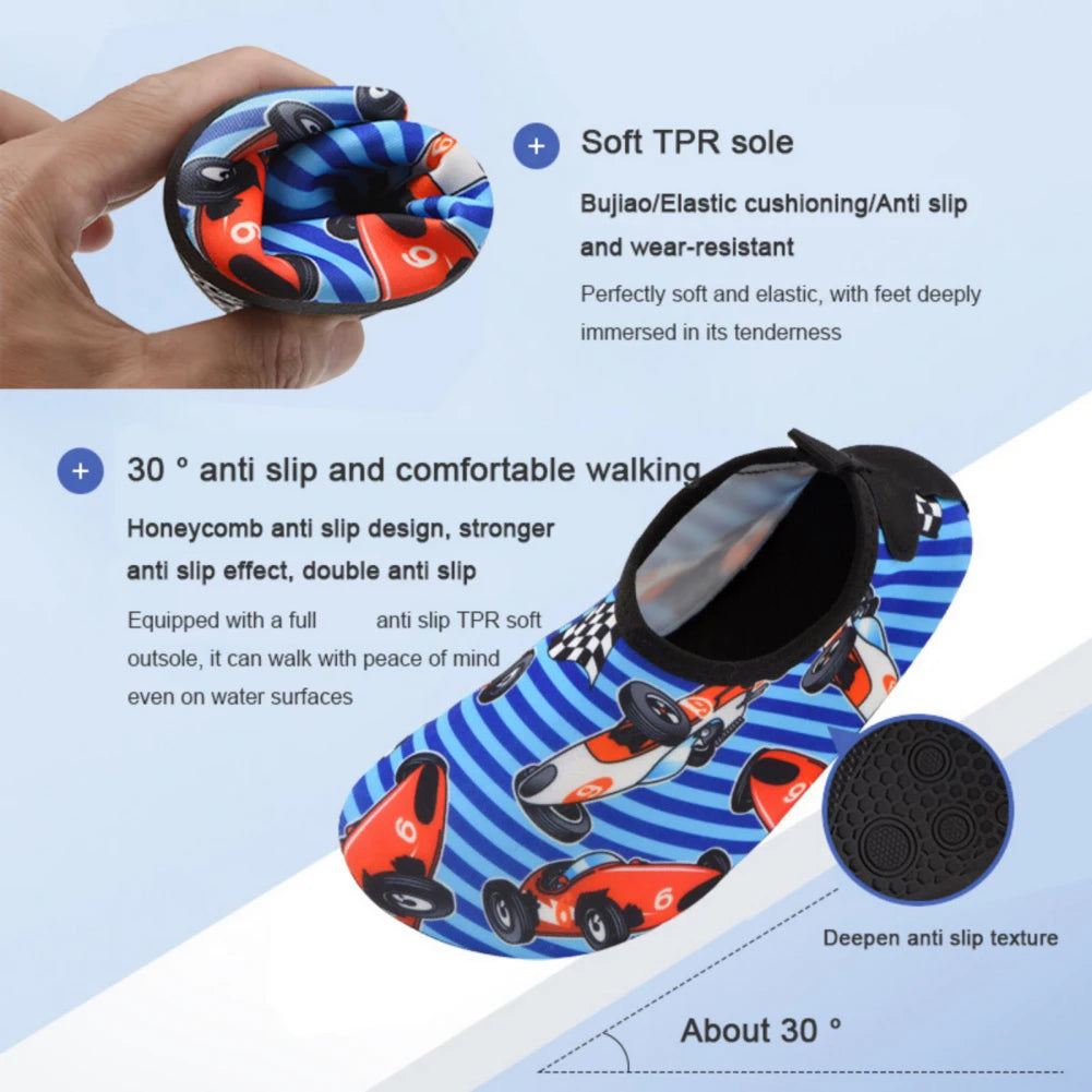 Kids Boys Girls Surfing Beach Diving Shoes Anti-slip Waterproof Soft Rubber Sand Swimming Casual Shoes Children Tekking Shoes