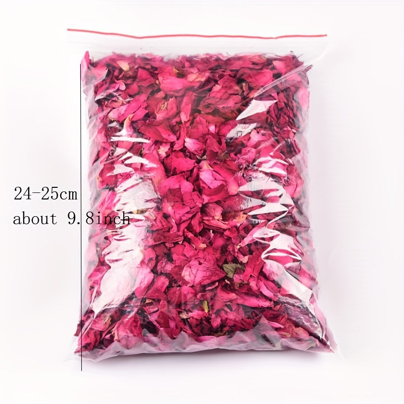 Real Dried Rose Petals Pack - 20g/50g/100g/250g | Perfect for Spa, Baths, Weddings, Confetti & DIY Crafts | No Electricity Needed | Feather-Free Home Decor