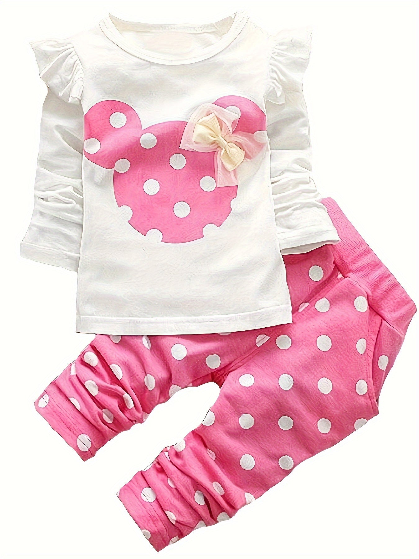 Baby Girl Clothes 2 Pieces Long Sleeved Cute Toddler Infant Outfits Kids Tops and Pants Set