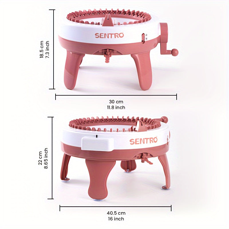 48 Needle Automatic Knitting Machine - DIY Handicraft Tool for Creating Hats, Scarves, Gloves, Socks, and More with Easy Crochet Functionality