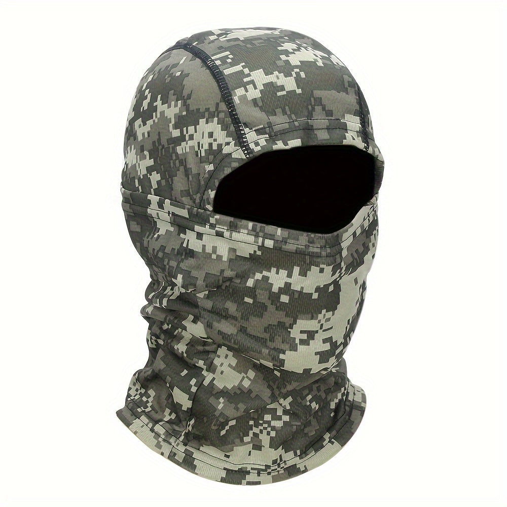 Camouflage Balaclava Cap for Outdoor Sports, Hiking, and Cycling - Sun Protection and Moisture-Wicking Headwear Christmas Gift