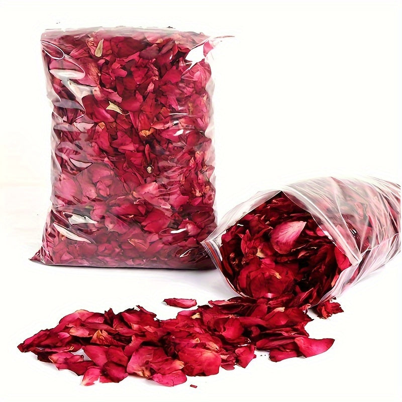 Real Dried Rose Petals Pack - 20g/50g/100g/250g | Perfect for Spa, Baths, Weddings, Confetti & DIY Crafts | No Electricity Needed | Feather-Free Home Decor