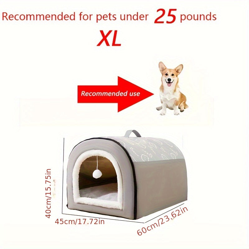 1pc Removable and Washable Four Seasons Universal Dog Kennel, Warm Enclosed Dog Bed