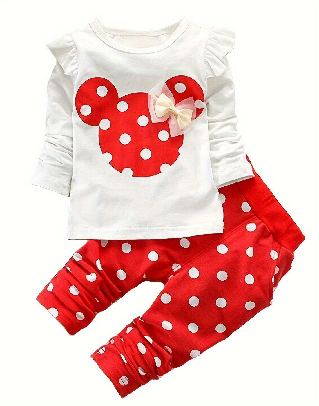 Baby Girl Clothes 2 Pieces Long Sleeved Cute Toddler Infant Outfits Kids Tops and Pants Set