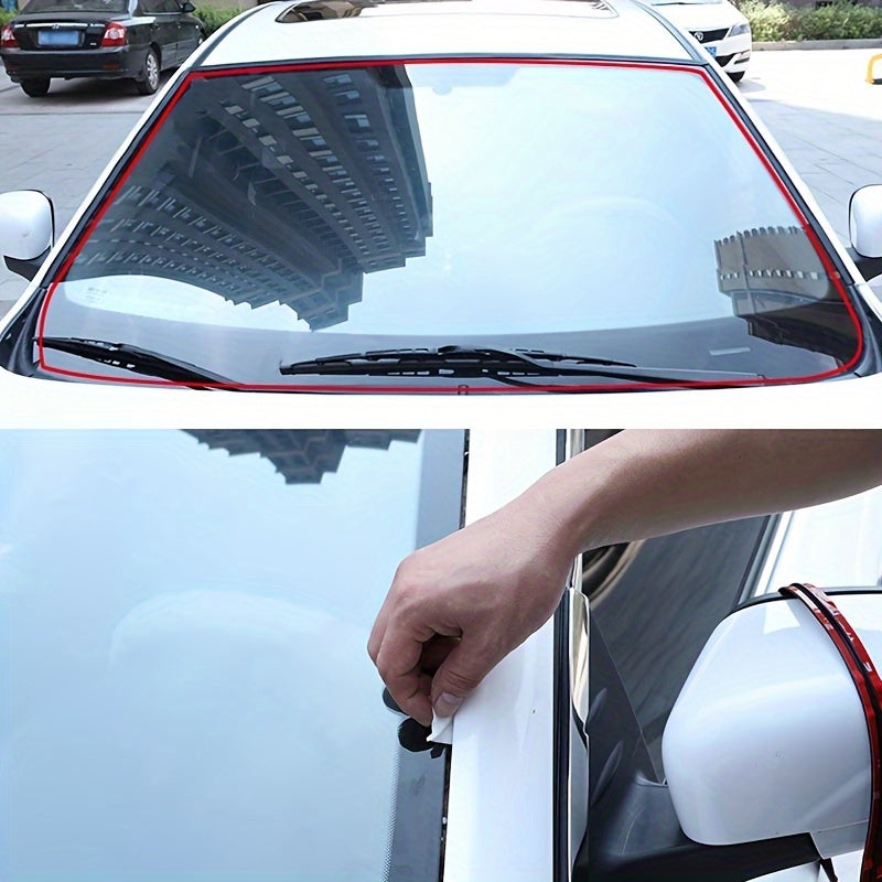 78.74inch Car Sealing Strip for Front Windshield, T-Shaped Seal for Sunroof to Prevent Leaks And Soundproofing.